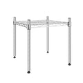 YSSOA Heavy Duty 1-Tier Shelving Unit, 15 W x 13.8 D x 15 H Wire Metal Stackable Storage, Chrome