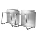 ERBIL 2pcs Self Adhesive Stainless Steel sink sponge holder waterproof Kitchen Sink Scrubber Quick Drying Kitchen Accessories St