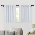Ryb Home Bathroom Curtains Blackout - Thermal Insulating Privacy Small Window Curtains Short For Bedroom Basement Kitchen Kids Nursery Cabinet, Wide 42 X Long 30 Inches, 2 Panels, Grayish White