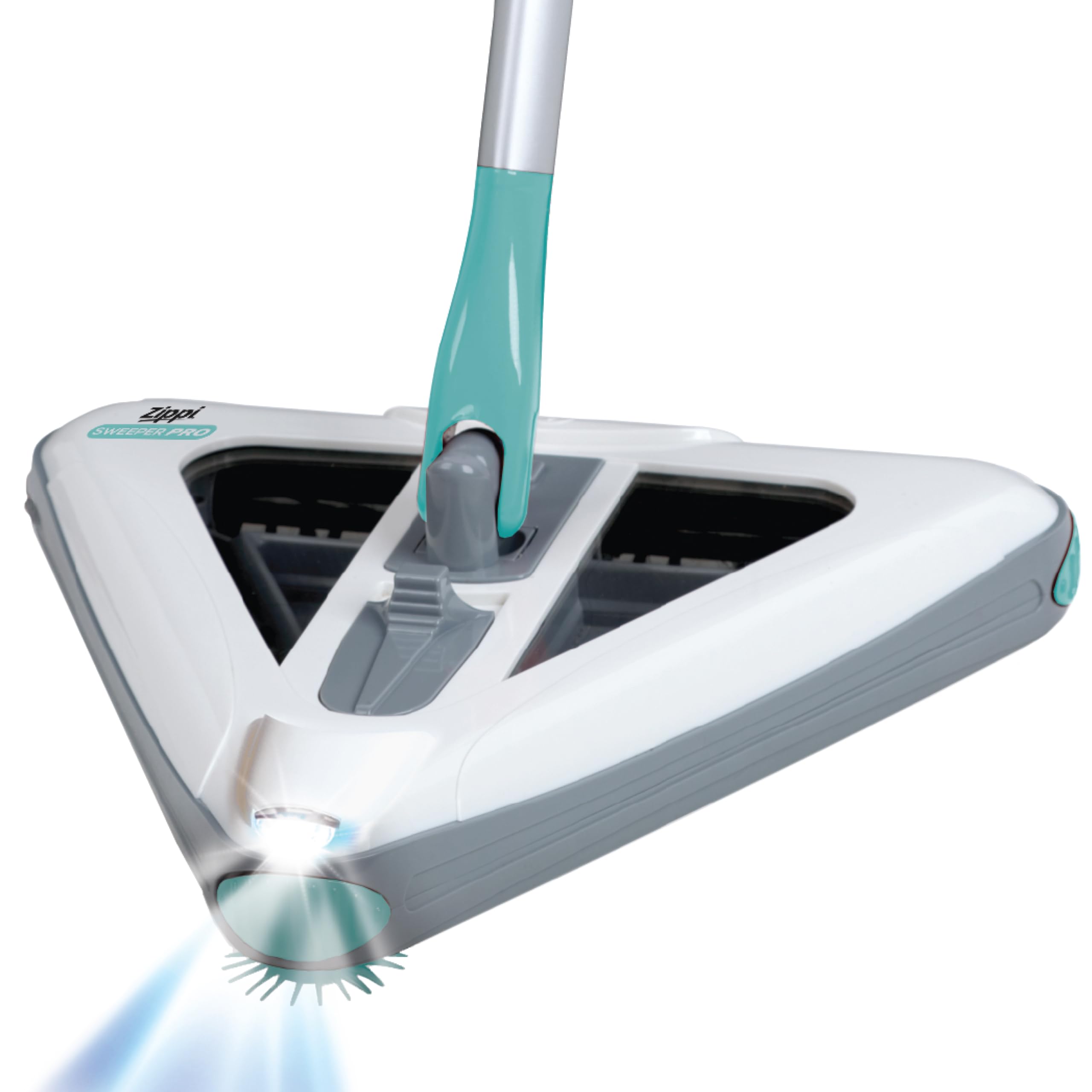 Zippi Sweeper Pro - 2024 New and Improved Lightweight Sweeper, Perfect for Short Carpet Hardwood and Tile, Triangular Design All