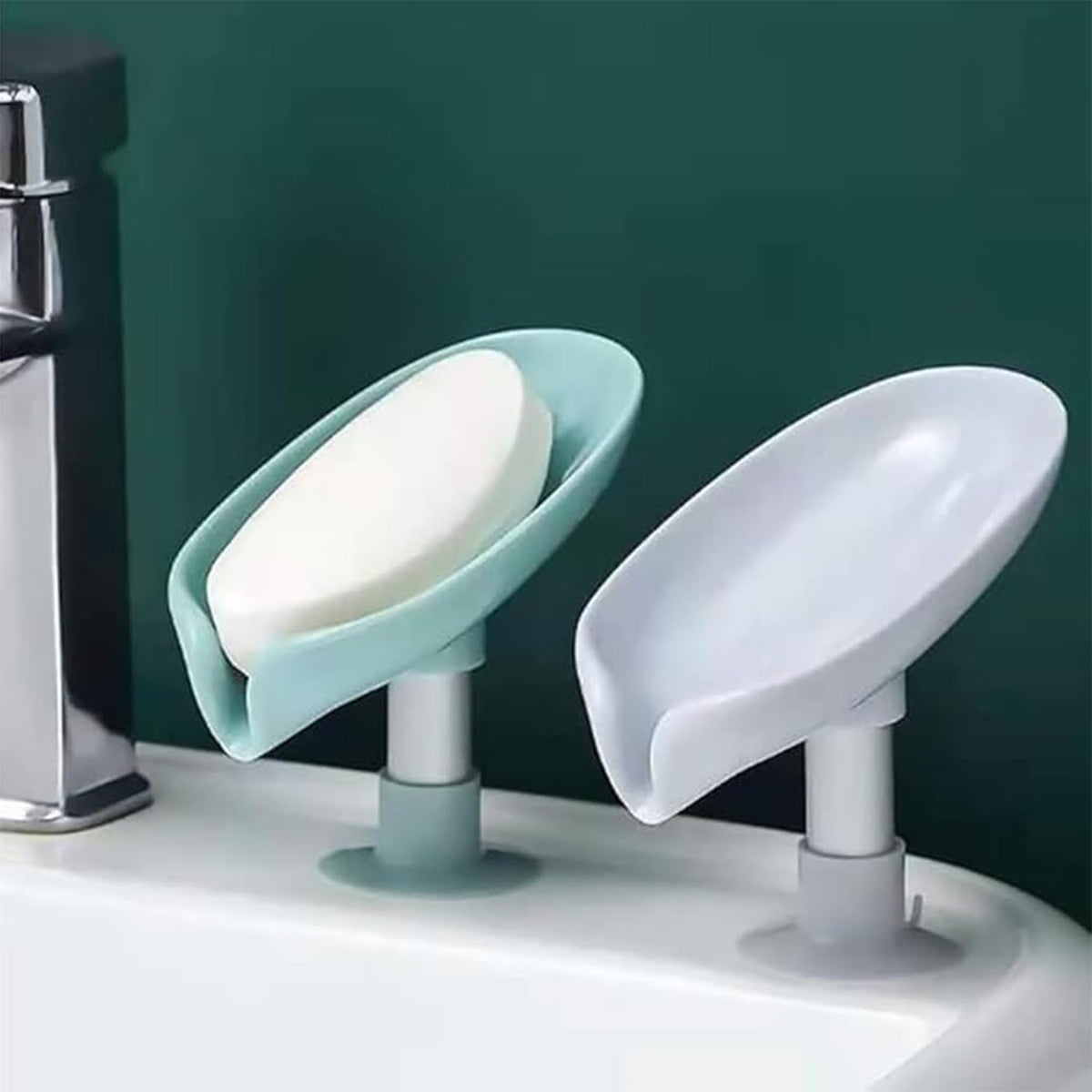 Milap Creations Rotating Soap Dish Holder with Drainage, SelfStanding Bathroom Sink Organiser, Soap Dish Holder Case, for Bathr