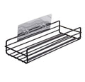 ZURATO PunchFree Multipurpose Kitchen Bathroom Metal Storage Shelf Wall Holder Rack Organizer with Strong Magic Sticker Shower