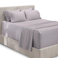 Hearth & Harbor Fits Mattress Up To 21', Double Brushed Bedding Sheets & Pillowcases, Microfiber, Light Lavender, Split King Si