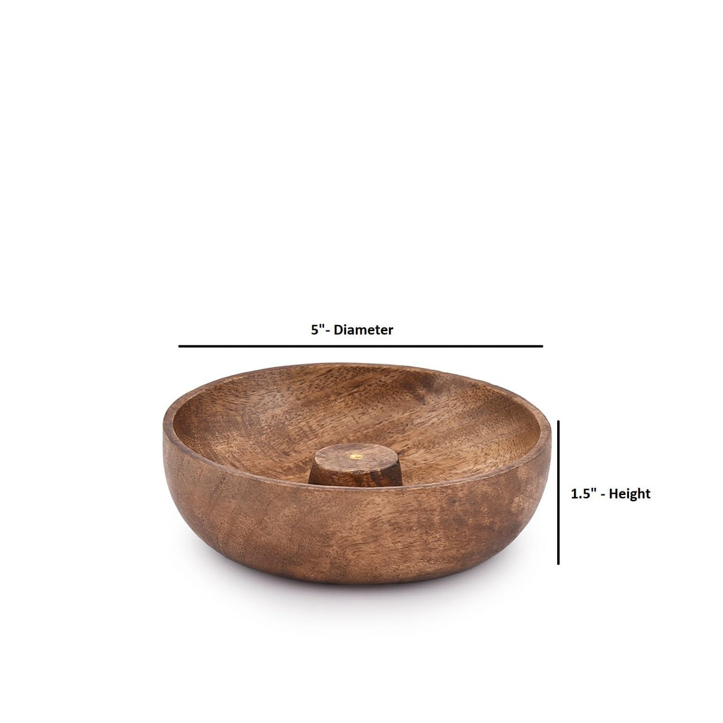 Edhas Incense Burner Stick Holder Bowl, Ash Catcher Bowl For Home D  Cor, Meditation, Yoga (5'' X 5'' X 1.5'')