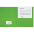 Sparco 78552 2-Pocket Portfolio, 25/Bx, Apple Green