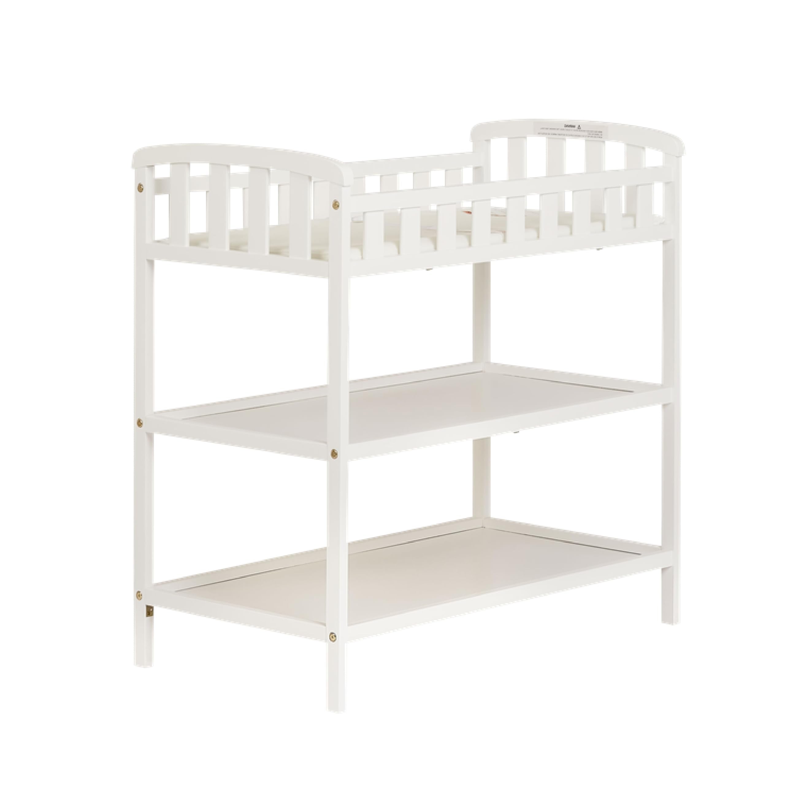 Dream On Me Emily Changing Table In White, Comes With 1 Changing Pad, Features Two Shelves, Portable Changing Station, Made Of S