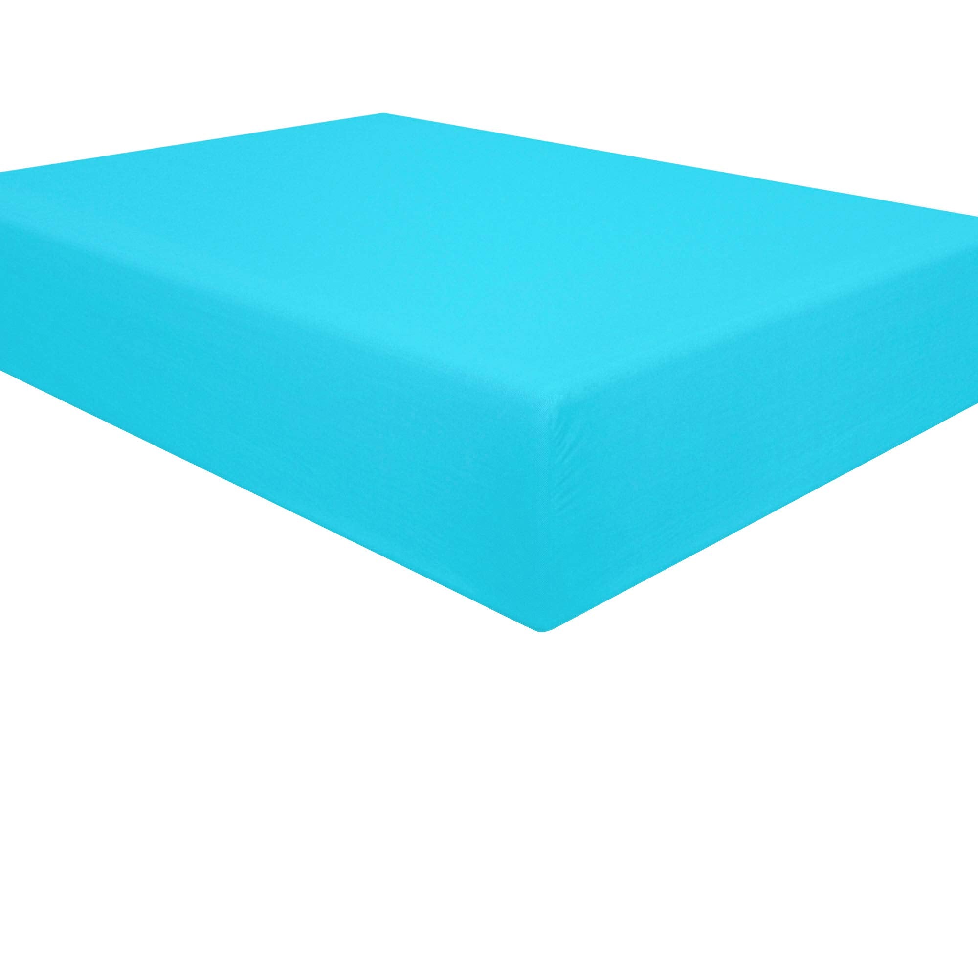 Ntbay 100% Brushed Microfiber Twin Extra-Long Fitted Sheet, 1800 Super Soft And Cozy, Wrinkle, Fade, Stain Resistant Deep Pocket Fitted Bed Sheet Only, Blue