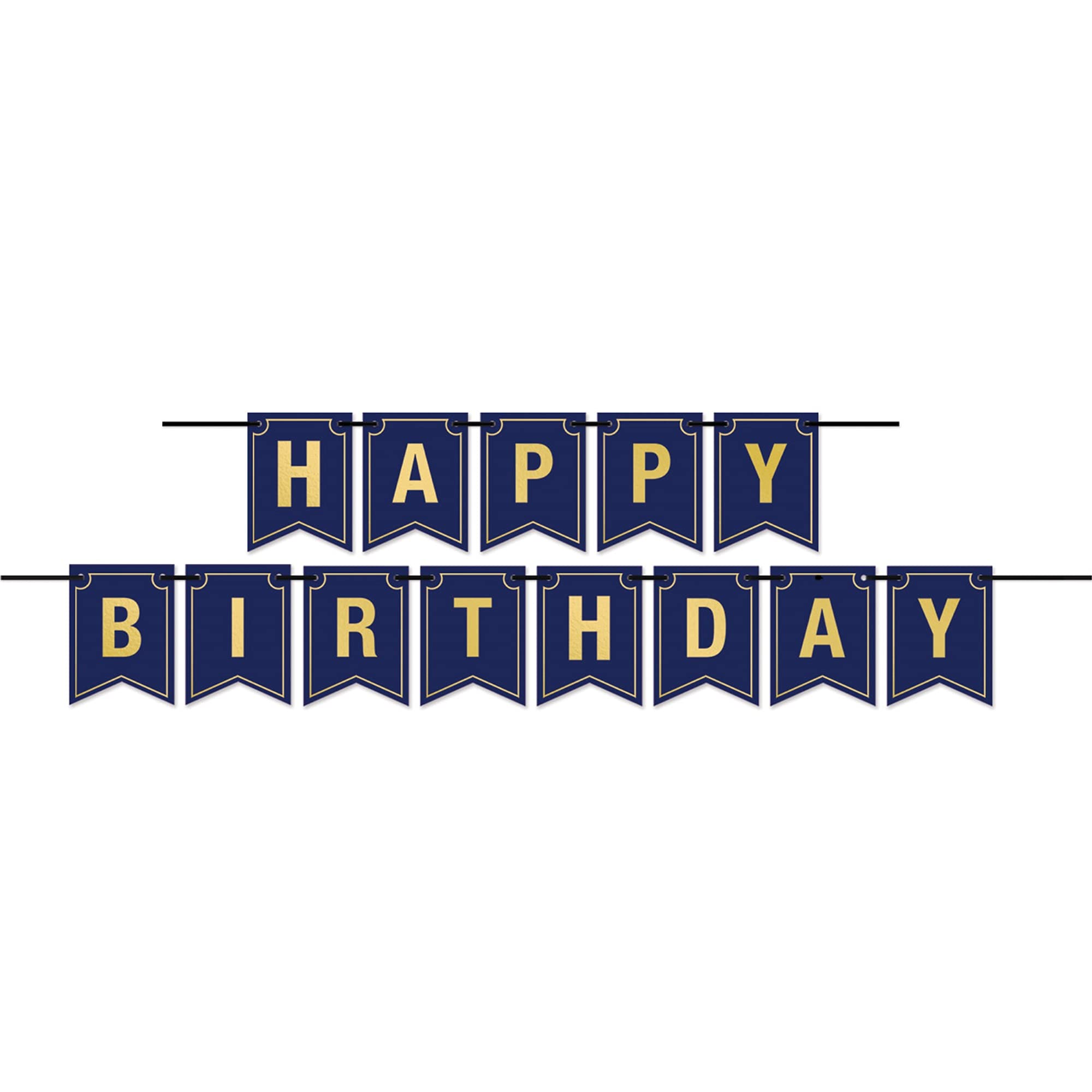 Foil Happy Birthday Streamer
