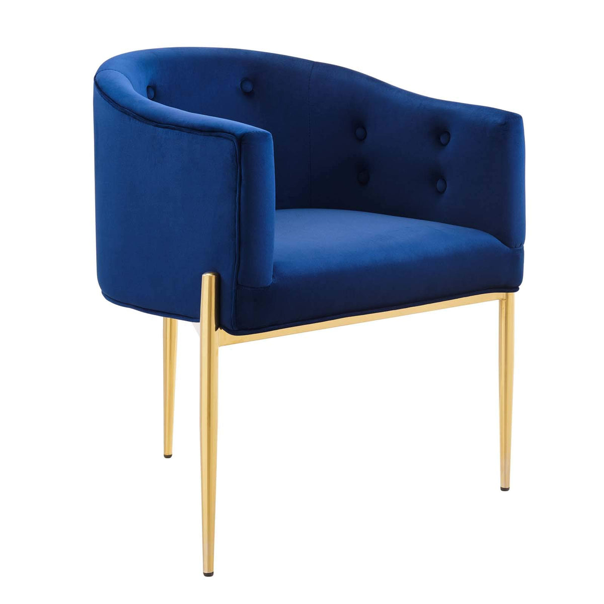 Modway Savour Tufted Performance Velvet Accent Chair in Navy