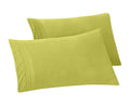 Elegant Comfort Solid Pillowcases 1500 Premium Hotel Quality Microfiber - Smooth Weave, Wrinkle And Fade Resistant, Easy Slip-On, 2-Piece Set, Standard/Queen Pillowcase, Pistachio Green