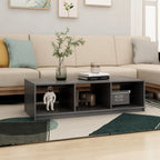 vidaXL Coffee Table Gray 43.3"x19.7"x13.4" Solid Pinewood