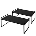 Nxconsu 2Pack Cabinet Shelves Stackable Shelf Organizer Rack Riser for Kitchen Cabinet Pantry Cupboard Counter Countertop Home O