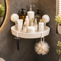 Bathroom Shelf For Wall Corner  Pack Of 1 Adhesive Rack Organiser For Bathroom Without Drill Soap Holder Heavy Duty Suction Cup