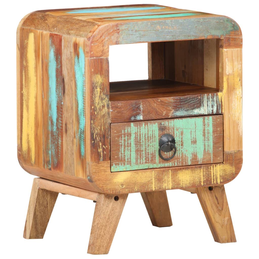 vidaXL Bedside Cabinet 11.8&quot;x11.8&quot;x16.1&quot; Solid Reclaimed Wood