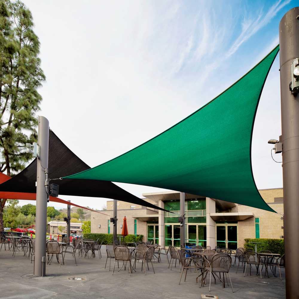 Royal Shade 18' X 18' X 18' Green Triangle Sun Shade Sail Order To Make Rstaprt10, Upf50+ 95% Uv Blockage, 200Gsm Commercial Sta