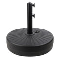 50Lbs Round Umbrella Base Water Filled With Steel Umbrella Holder, Heavy Duty Fillable Umbrella Base Stand For Outdoor, Patio, L