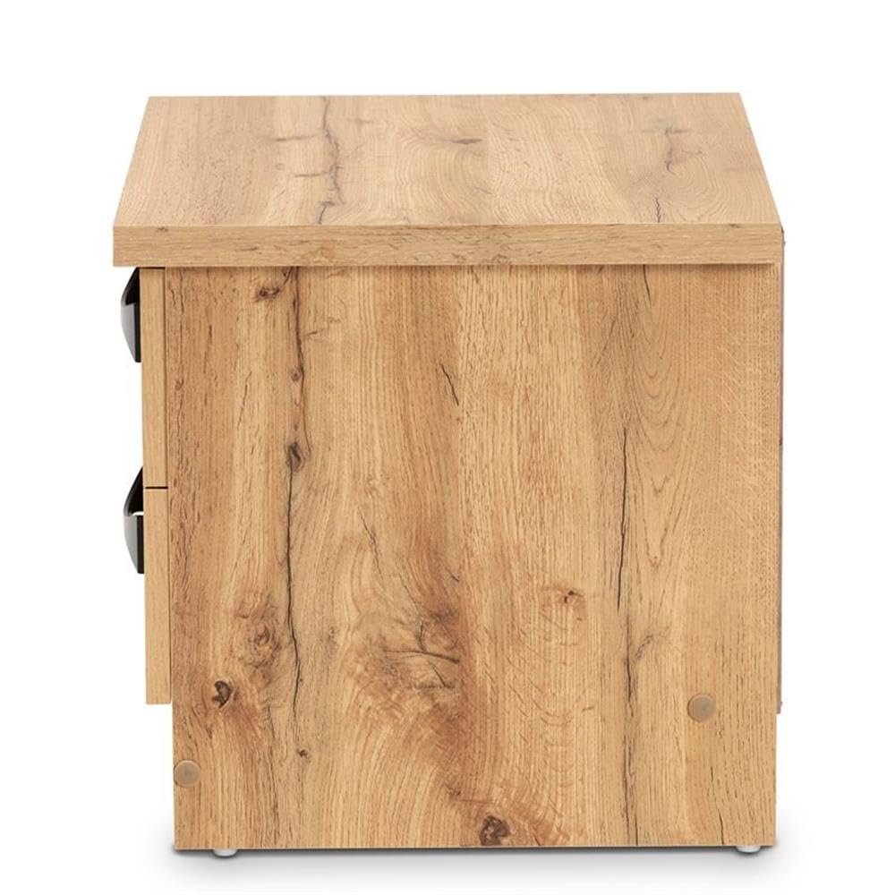 Baxton Studio Colburn 2-Drawer Nightstand - Thumbnail 4
