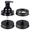 Komashr Mason Jar Bathroom Accessories Set(4pcs)- Jars Not Included - Foaming Soap Dispenser,Toothbrush Holder, and Apothecary S