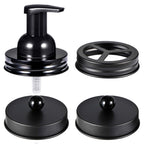 Komashr Mason Jar Bathroom Accessories Set(4pcs)- Jars Not Included - Foaming Soap Dispenser,Toothbrush Holder, and Apothecary S