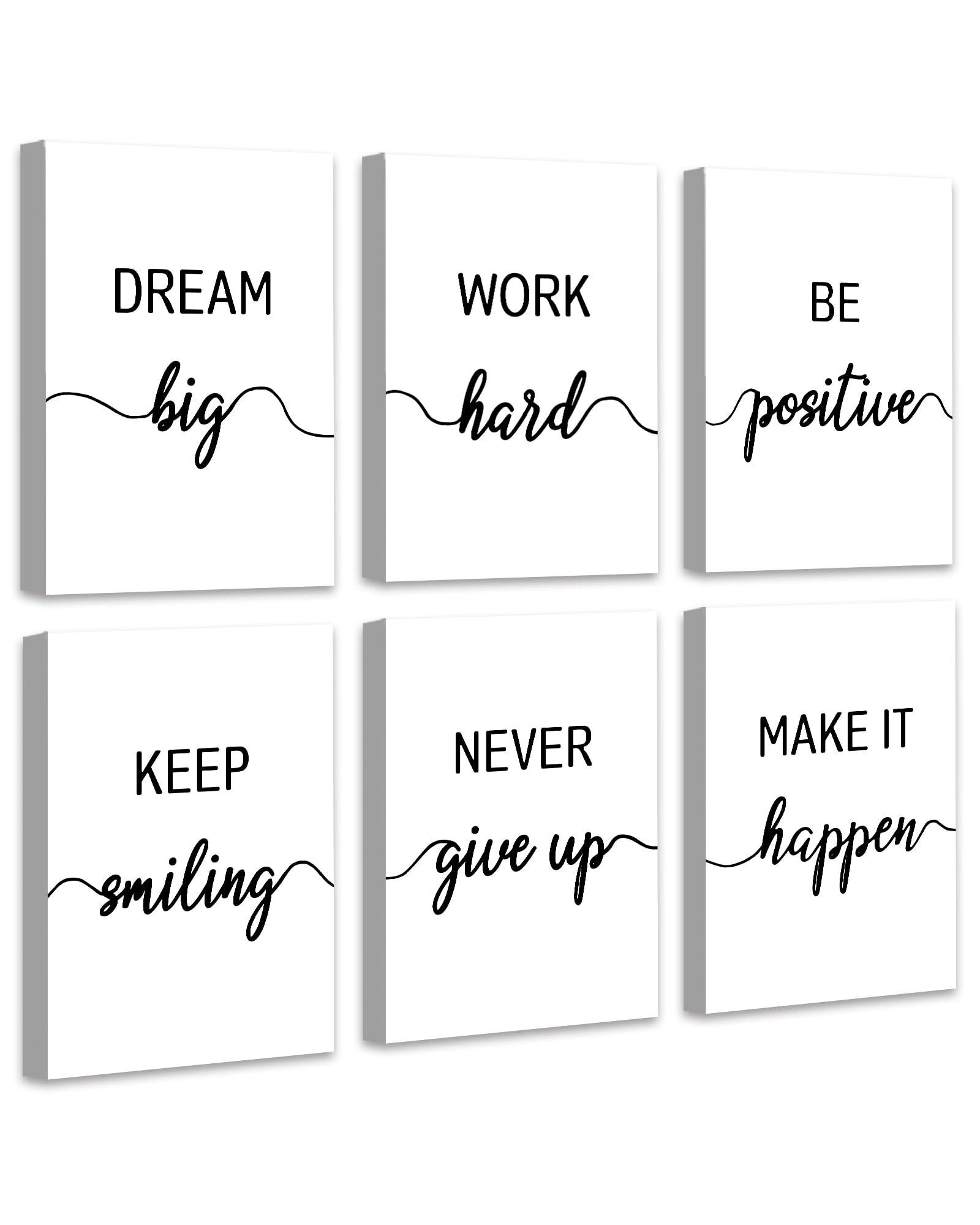 Drsoum Motivational Wall Decor Inspirational Office Wall Art ???????????? Black Quotes Wall Art Encouraging Canvas Posters for O
