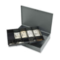 Sparco Cash Box, with 2 Keys, 10 Compartments, 15-2/5 x 10-1/2 x 2-2/5 Inches, GY (SPR15500), Gray