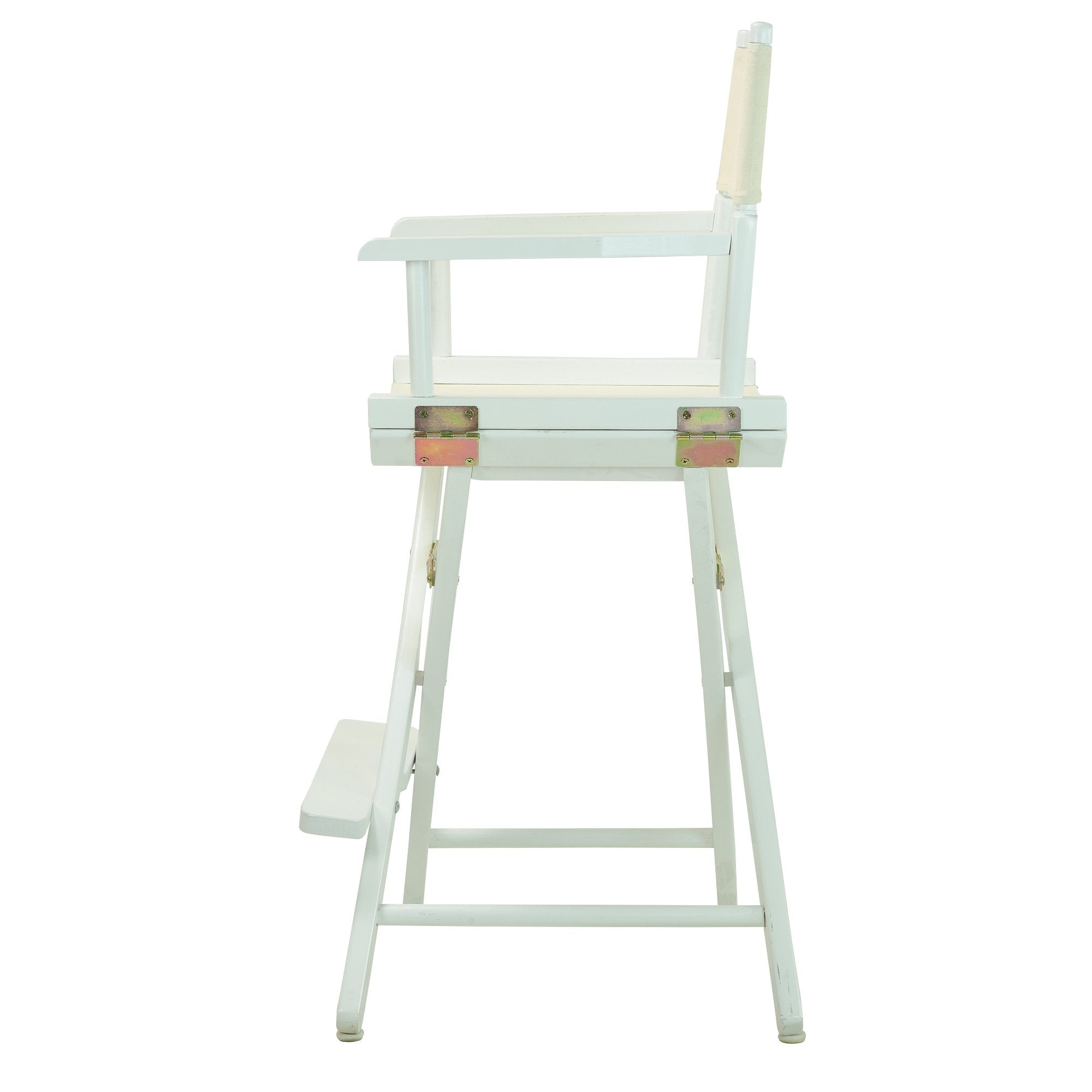Casual Home 24&quot; Director'S Chair White Frame With Wheat Canvas, Counter Height