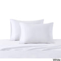 Intelligent Design Microfiber Bed Sheet Set Wrinkle Resistant, Soft Sheets With 12' Pocket, Modern, All Season, And Cozy, Matching Pillow Case, King, White, 4 Piece