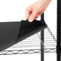 Sliner 8 Pack 24 x 48 Inch Wire Shelf Liner Black Plastic Waterproof Liners for Organizing Metal Rack Shelves, Kitchen Cabinets,