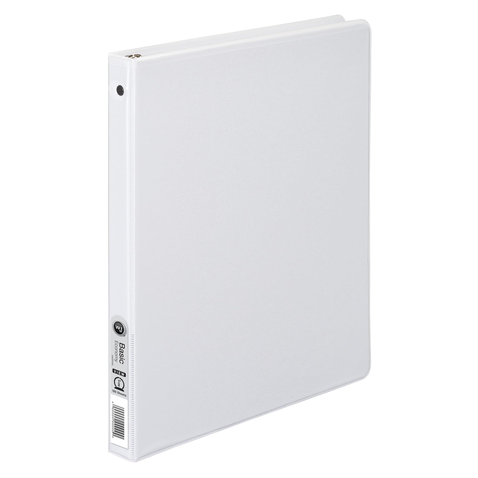 Wilson Jones 3 Ring Binder 1/2 Inch, Round Ring View Binder, Letter Size, Basic, 362 Series, Customizable, White (W362-13Wv)