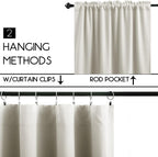 Koufall Cafe Curtains 18 X 24 Inch Length For Small Window Treatments Tiers Boho Blackout Curtains For Rv Camper Windows Kitchen,Sets Of 2 Panels,Cream Beige