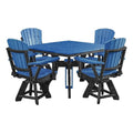 American Furniture Classics Square Set, Dining Height, Blue And Black