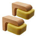 (2sets) Wood Magnetic Bar Soap Holder for Shower Wall,Magnet Air Dry Soap Saver Self Draining, Eco-Friendly Wooden Soap Dish for