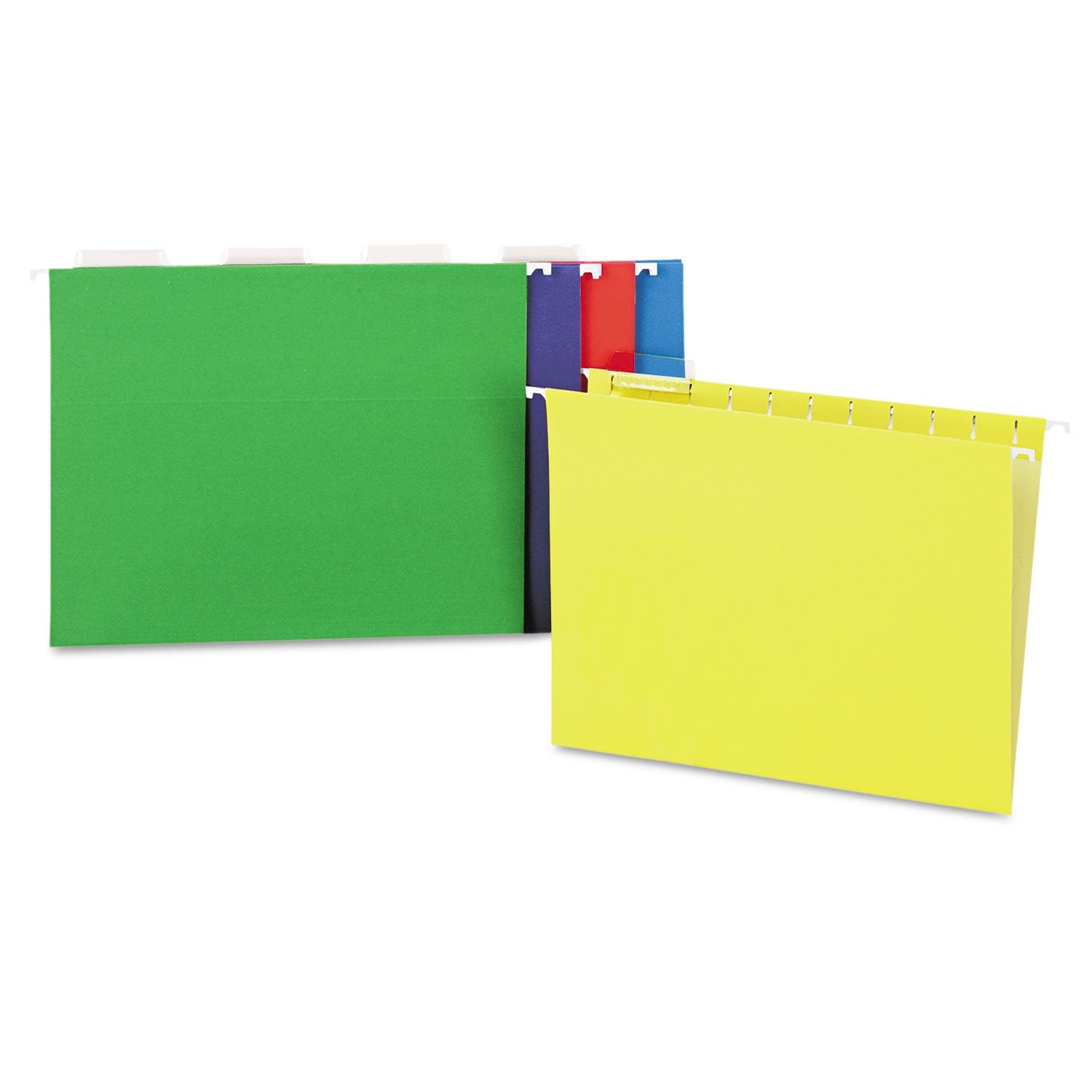 Universal 14121 Hanging File Folders, 1/5 Tab, 11 Point, Letter, Assorted Colors, 25/Box