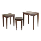 Winsome Wood Regalia Accent Table, Walnut, 14.9'D x 20'W x 21.6'H