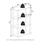 Furinno Turn-N-Tube 4-Tier Multipurpose Shelf Display Rack, Amber Pine/Black