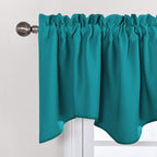 Nicetown Valances For Windows - Blackout Thermal Insulated Valance Short Topper Curtains 18 Inch For Kitchen Bathroom Living Roo