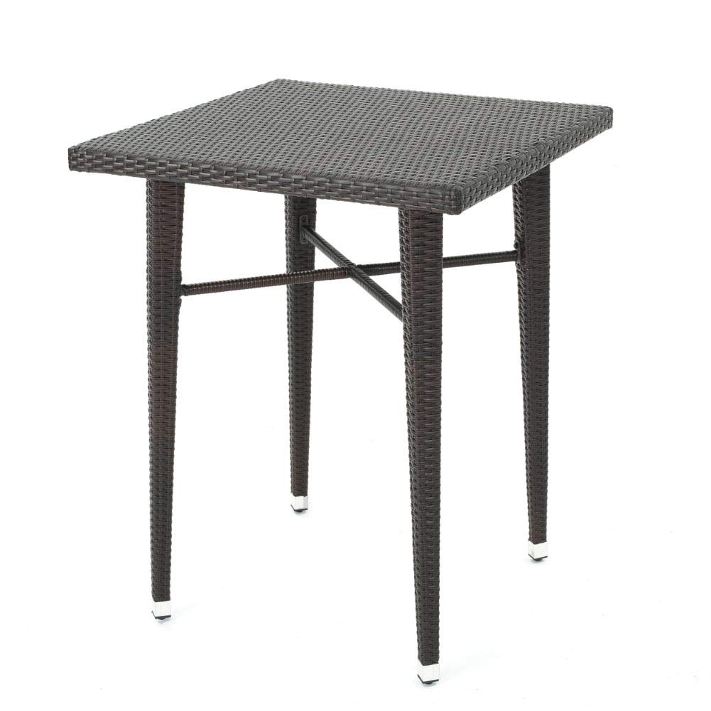 Christopher Knight Home Dominica Outdoor 32.5' Square Wicker Bar Table, Multibrown