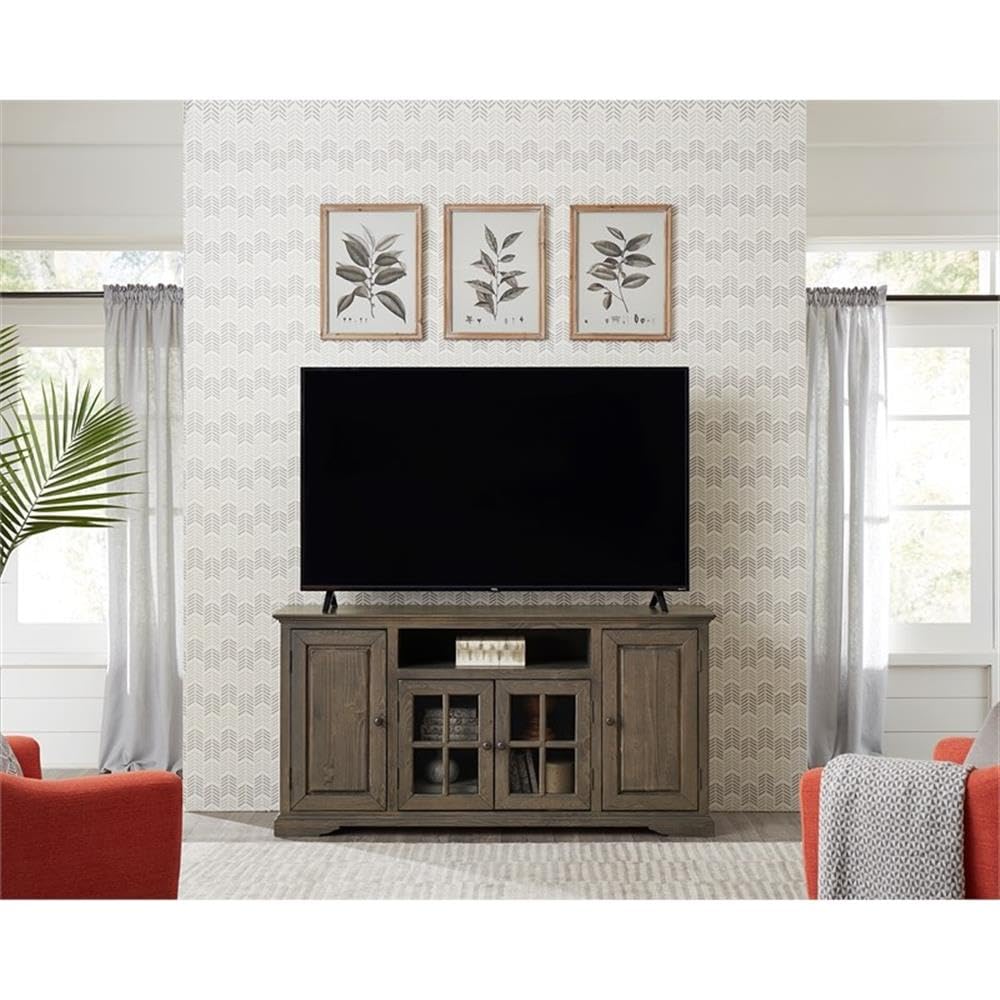 Progressive Furniture Hamilton 64 Inch Tv Console In Storm Gray