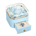 NEWNOVE Preserved Real Light Blue Rose in a I Love You Box, Forever Flowers Rose Gifts for Women for Birthday, Anniversary or An