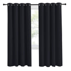Nicetown Halloween Black Blackout Curtain 78 Inch Length, W55 X L78 Inch, 8 Grommets Top, 1 Piece, Thermal Insulated Modern Wind
