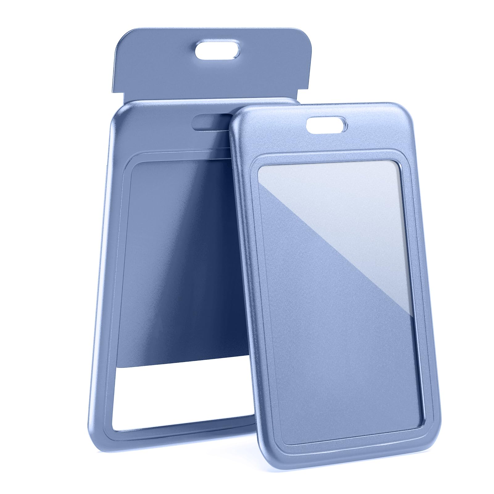 Jineasy Id Sliding Id Badge Holder Hard Vertical Plastic Badge Sleeve Case For Office,School,Id Credit Cards,Proximity Key Cards