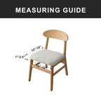 Genina Waterproof Seat Covers For Dining Room Chairs Covers Dining Chair Seat Covers Kitchen Chair Covers Slipcovers (White, 6 Pcs)