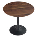 31.5 Inch Round Dining Table,Mid-Century Tulip Table with Metal Pedestal Base,Modern Leisure Table for Small Space Kitchen Dinin