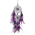 Ornerx Valentines Day Dream Catcher Wall Home Decor Purple Black 21.65'' Long