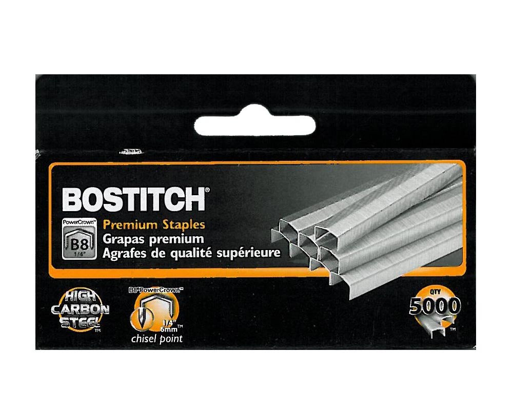Value Pack Of 6 Boxes Stanley Bostitch B8 Powercrown Premium 1/4' Staples (Stcrp21151/4)