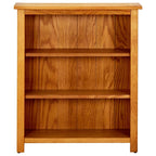 vidaXL Bookcase, Freestanding, 3-Shelf, Brown, Solid Oak Wood and MDF, Farmhouse-Style, Rustic Charm, 17.7"x8.9"x32.3"
