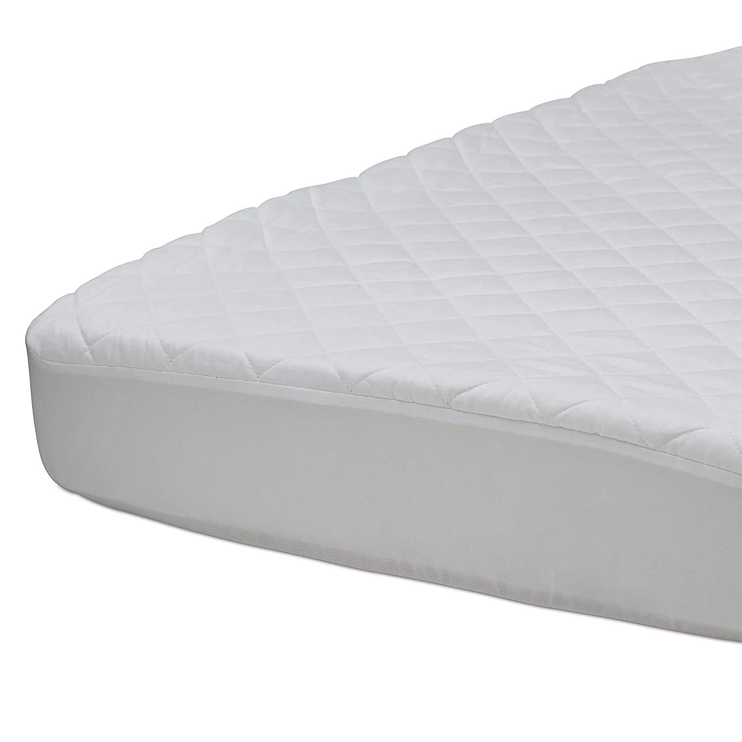 Beautyrest Kids Fitted Crib Mattress Pad | Waterproof | 52    X 28    | Machine Washable, White