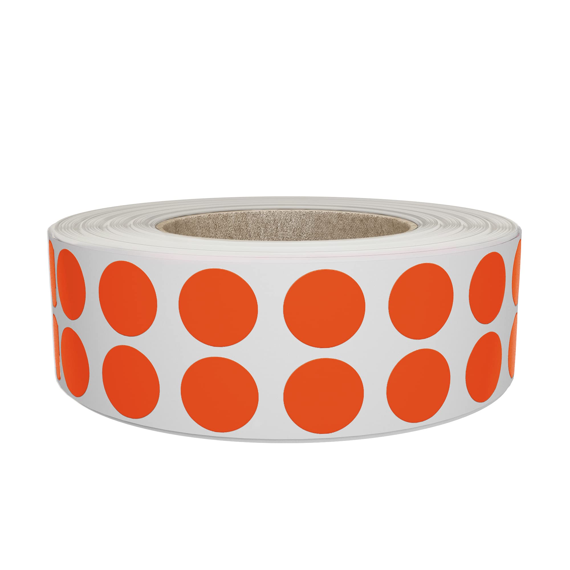 Royal Green Round Color-Coding Labels 17Mm (1.7Cm) Orange Sticker Rolls 11/16' - 1220 Pack