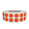 Royal Green Round Color-Coding Labels 17Mm (1.7Cm) Orange Sticker Rolls 11/16' - 1220 Pack