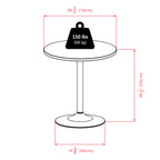 Winsome Spectrum 29 1/2-inch x 28.74-inch x 28.74-inch MDF Round Dining Table, Black (93729)